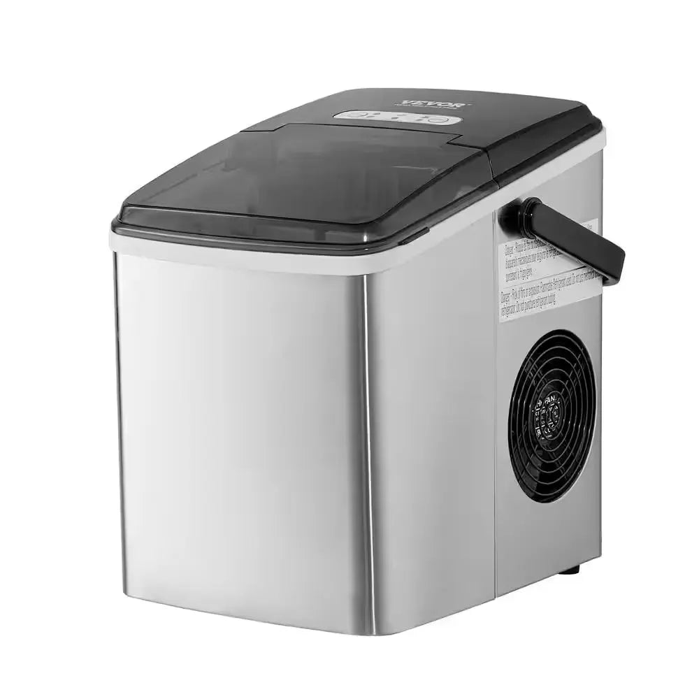 Countertop Ice Maker 26 Lb. / 24H Self-Cleaning Portable Ice Maker Stainless Steel Ice Machine, Silver | Fridge.com