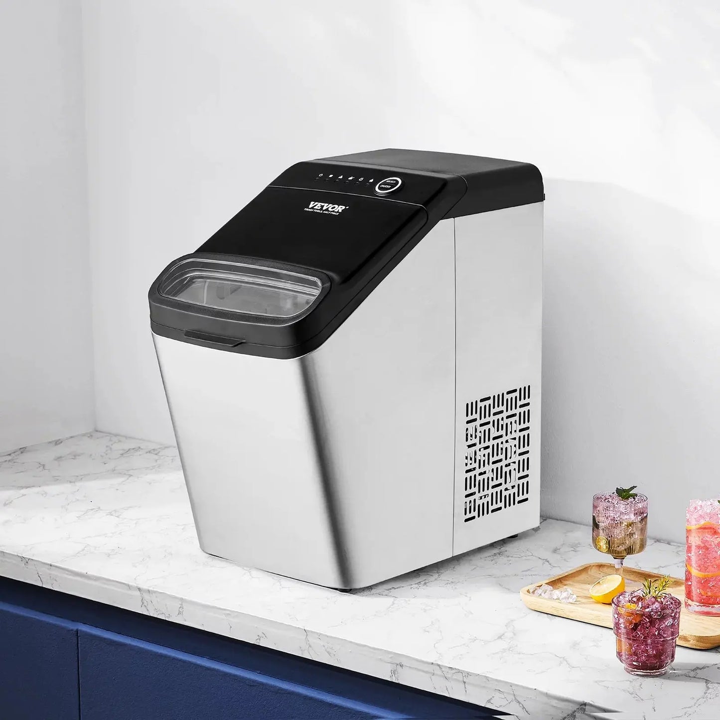 BENTISM Portable Countertop Ice Maker 33Lbs/24H Self-Cleaning with Scoop Basket | Fridge.com