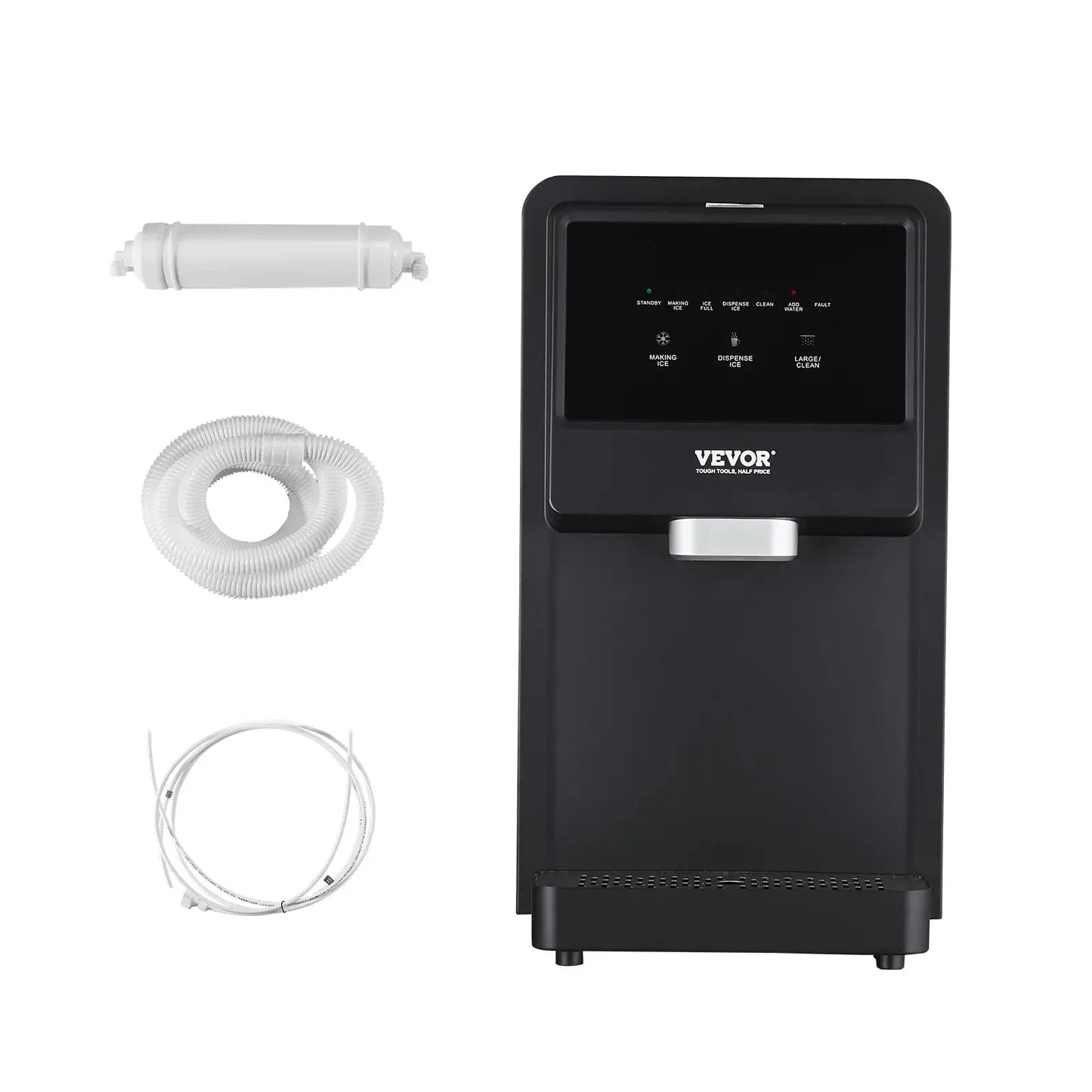 BENTISM Portable Countertop Ice Maker 37lbs/24H,Manual & Auto Refill Nugget Ice Maker Self-Cleaning with UV Function,Ice Maker with Scoop and 4.8lbs Storage Basket | Fridge.com