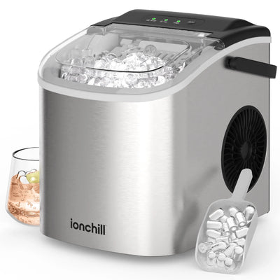 Ionchill Quick Cube Ice Machine, 26Lbs/24Hrs Portable Countertop Bullet Cubed Ice Maker | Fridge.com