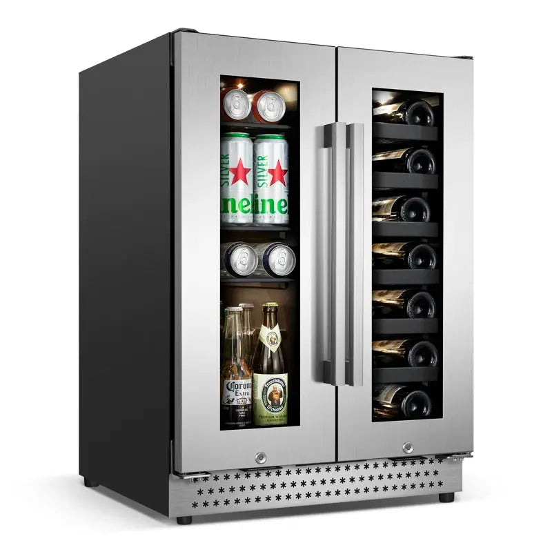 24'' 20 Bottle and 88 Can Dual Zone Built-In & Freestanding Wine & Beverage Refrigerator | Fridge.com