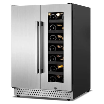 24'' 20 Bottle and 88 Can Dual Zone Built-In & Freestanding Wine & Beverage Refrigerator | Fridge.com