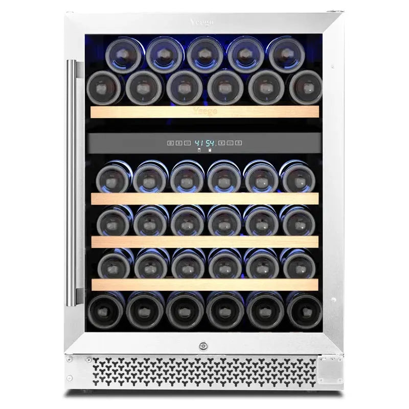 24'' 46 Bottle Dual Zone Wine Cooler Built-In Wine Refrigerator | Fridge.com