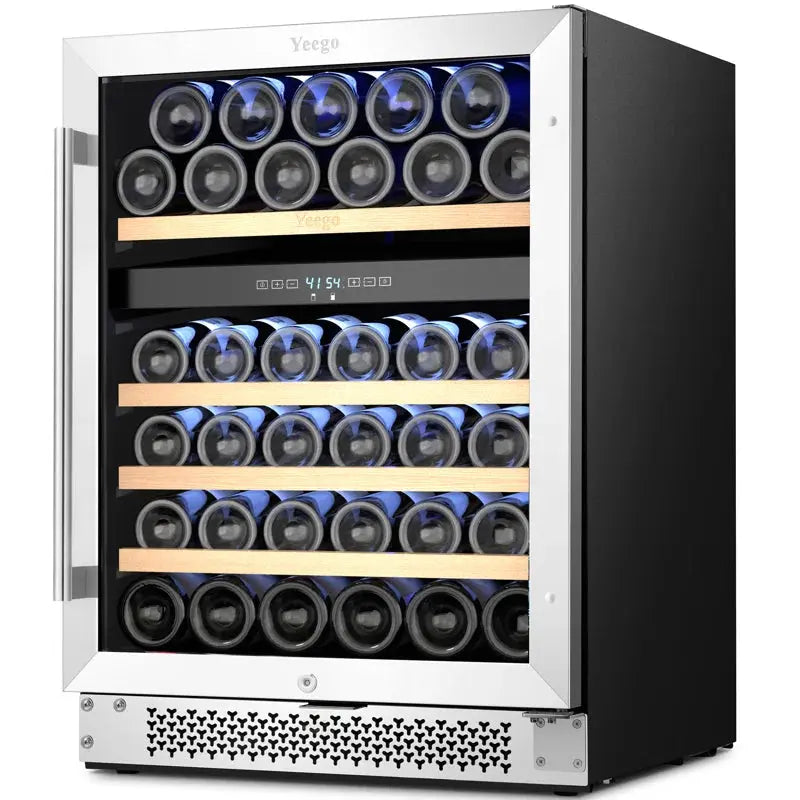 24'' 46 Bottle Dual Zone Wine Cooler Built-In Wine Refrigerator | Fridge.com