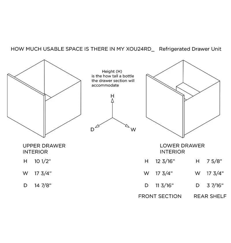 24" 5.2 Cubic Feet Freestanding Stainless Steel Refrigerated Drawers | Fridge.com