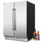 24" Beverage Refrigerator Silver French Door 120 Cans Built-In Beer Cooler Freestanding Fridge | Fridge.com