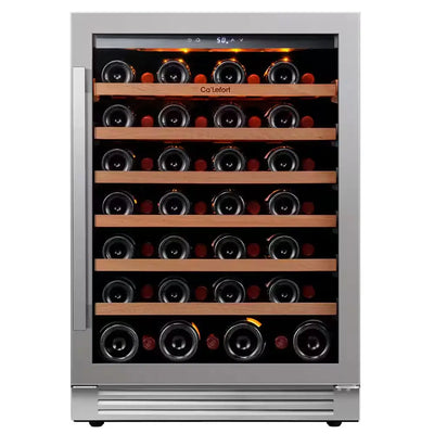 24" Single Zone 54-Bottle Built-In Wine Cooler Refrigerator Fridge Touch Panel Frost Free Dual Layer Tempered Glass Door | Fridge.com