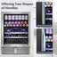 24" Wine & Beverage Refrigerator 27 Bottle & 94 Can Upper and Lower Zone Reversible Door Wine Cooler | Fridge.com