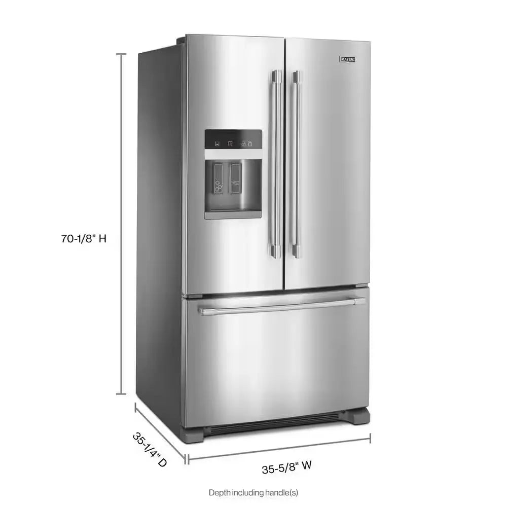 25 Cu. Ft. French Door Refrigerator in Fingerprint Resistant Stainless Steel | Fridge.com