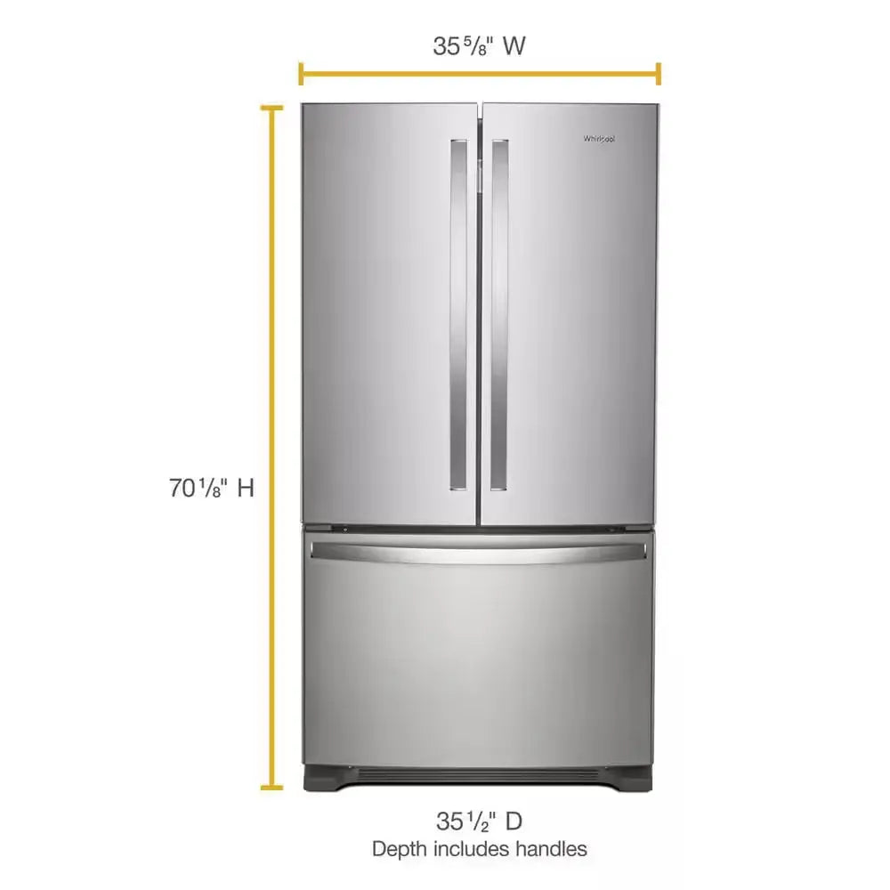 25.2 Cu. Ft. French Door Refrigerator in Fingerprint Resistant Stainless Steel with Internal Water Dispenser | Fridge.com