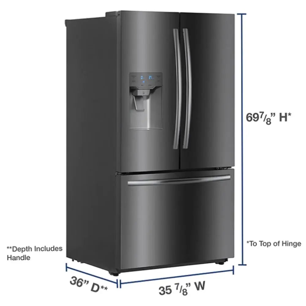 25.5 Cu. Ft. French Door Refrigerator - Dispenser, Dual Ice Maker | Winia | Fridge.com