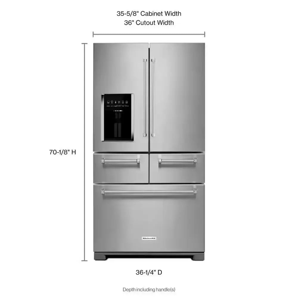 25.8 Cu. Ft. French Door Refrigerator in Stainless Steel with Platinum Interior | Fridge.com