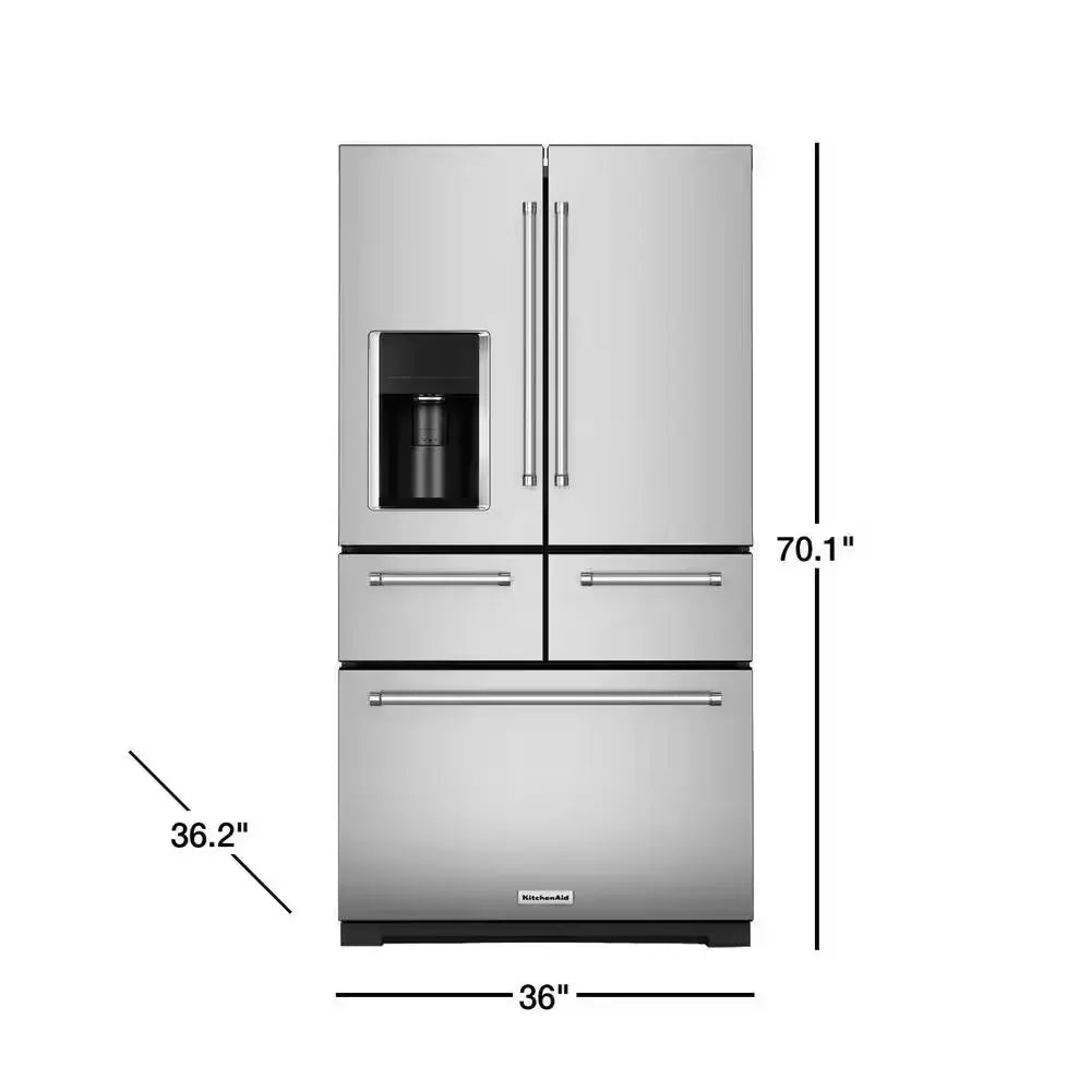 25.8 Cu. Ft. French Door Refrigerator in Stainless Steel with Platinum Interior | Fridge.com