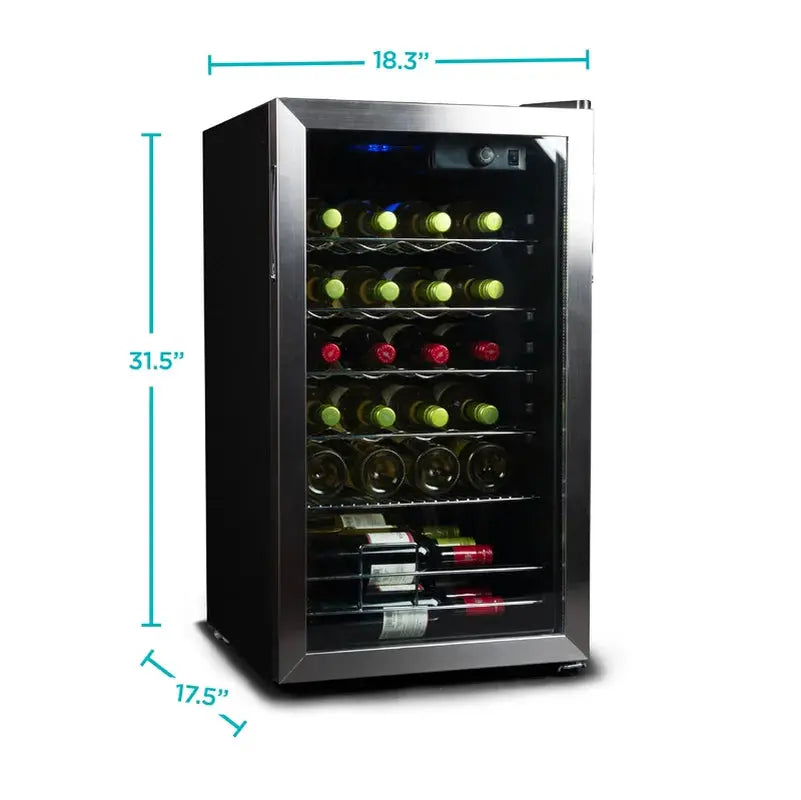 26 Bottle Single Zone Freestanding Wine Refrigerator | Fridge.com