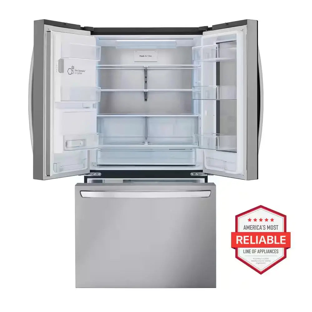 26 Cu. Ft. Smart Instaview Counter Depth MAX French Door Refrigerator in Printproof Stainless Steel | Fridge.com