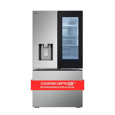 26 Cu.Ft. SMART Counter Depth MAX French Door Refrigerator with Door-In-Door Instaview in Printproof Stainless Steel | Fridge.com