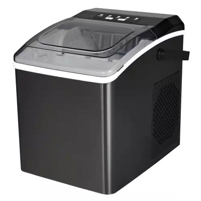 26 Lb. Portable Counter Top Automatic Ice Maker in Black | Fridge.com