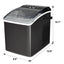 26 Lb. Portable Counter Top Automatic Ice Maker in Black | Fridge.com