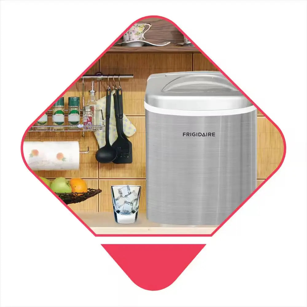 26 Lb. Portable Countertop Ice Maker in Stainless Steel | Fridge.com