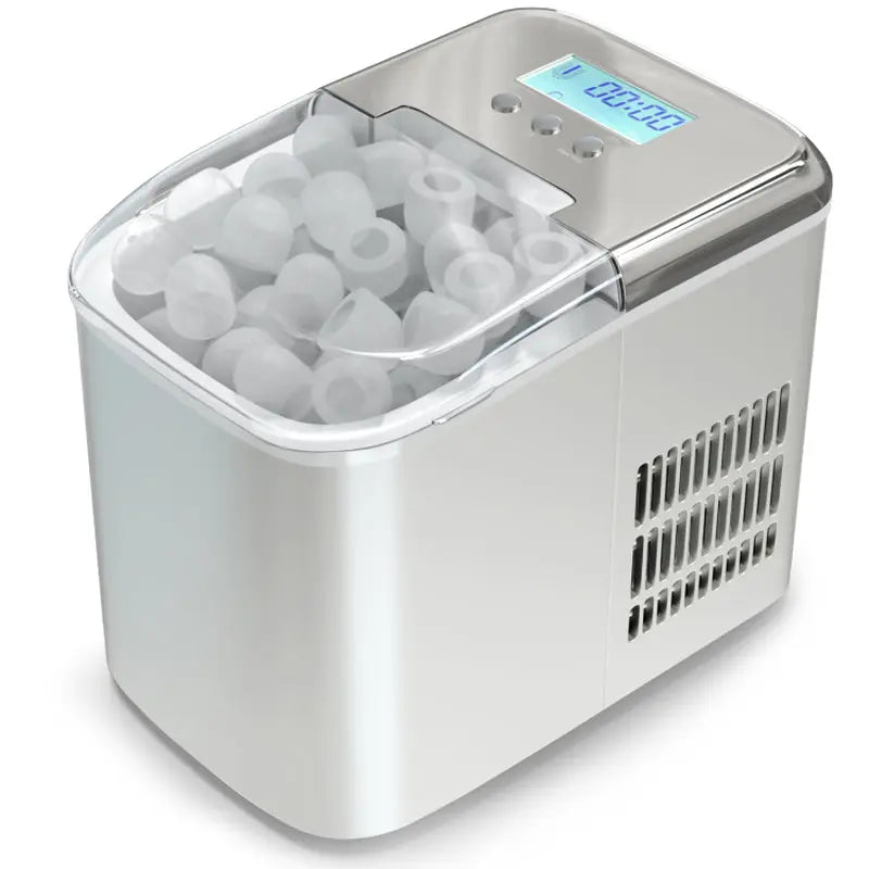 26 Lbs Countertop LCD Display Ice Maker with Ice Scoop | Fridge.com