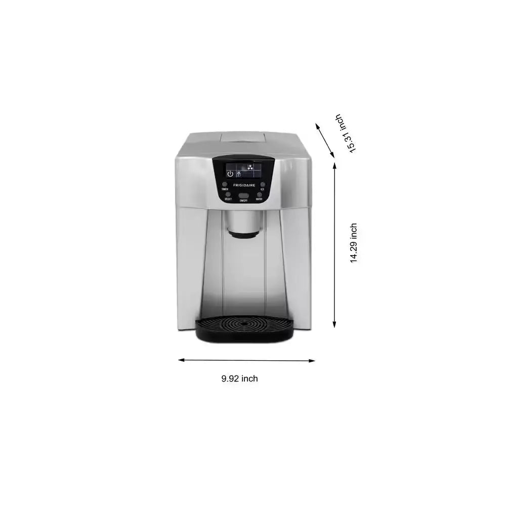 26 Lbs. Freestanding Ice Maker and Water Dispenser in Silver | Fridge.com