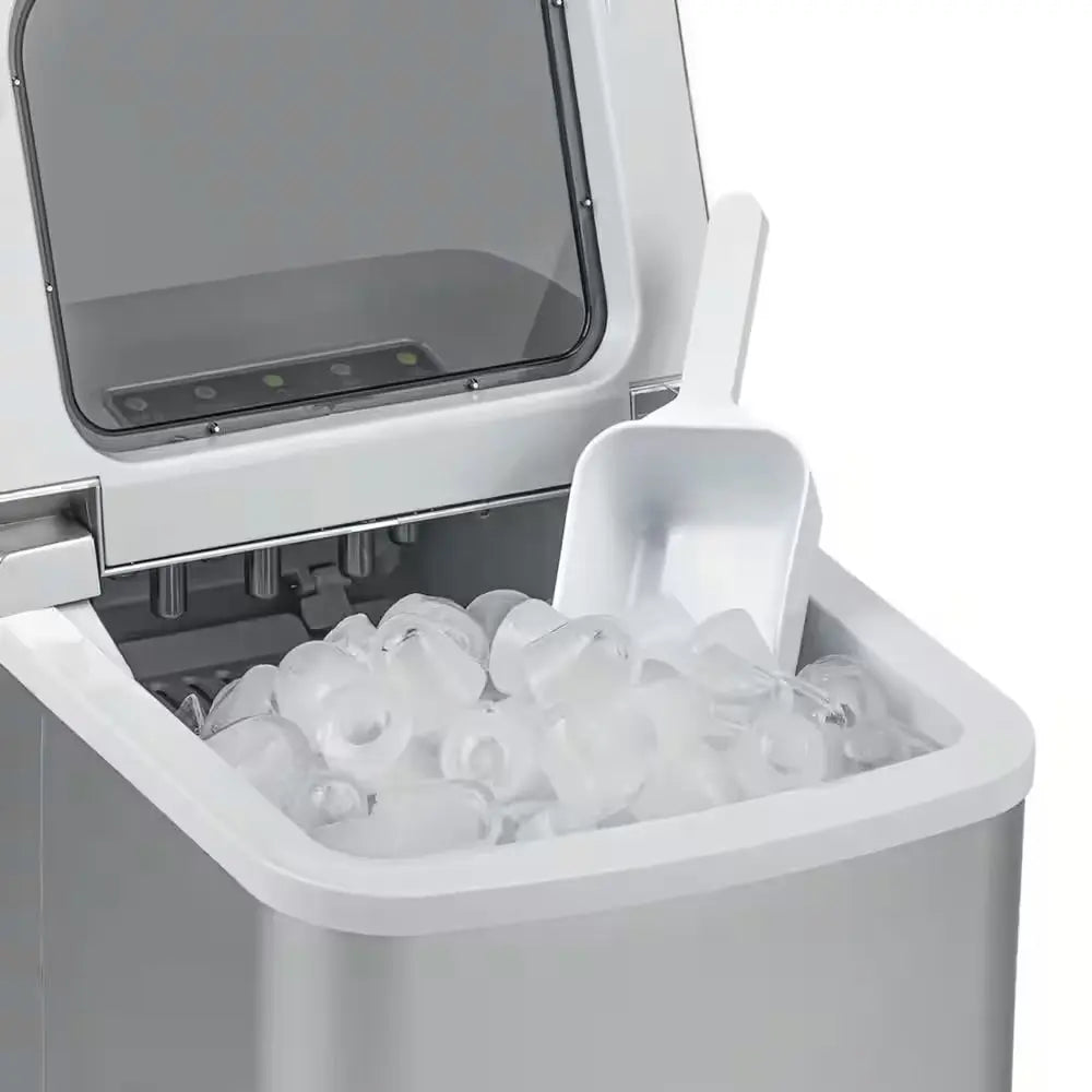 26 Lbs. Portable Ice Maker in Silver | Fridge.com