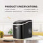 26 Lbs. per Day Portable Compact Countertop Ice Maker in Black | Fridge.com