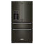 26.2 Cu. Ft. Standard Depth French Door Refrigerator in Black Stainless Steel with Platinum Interior | Fridge.com