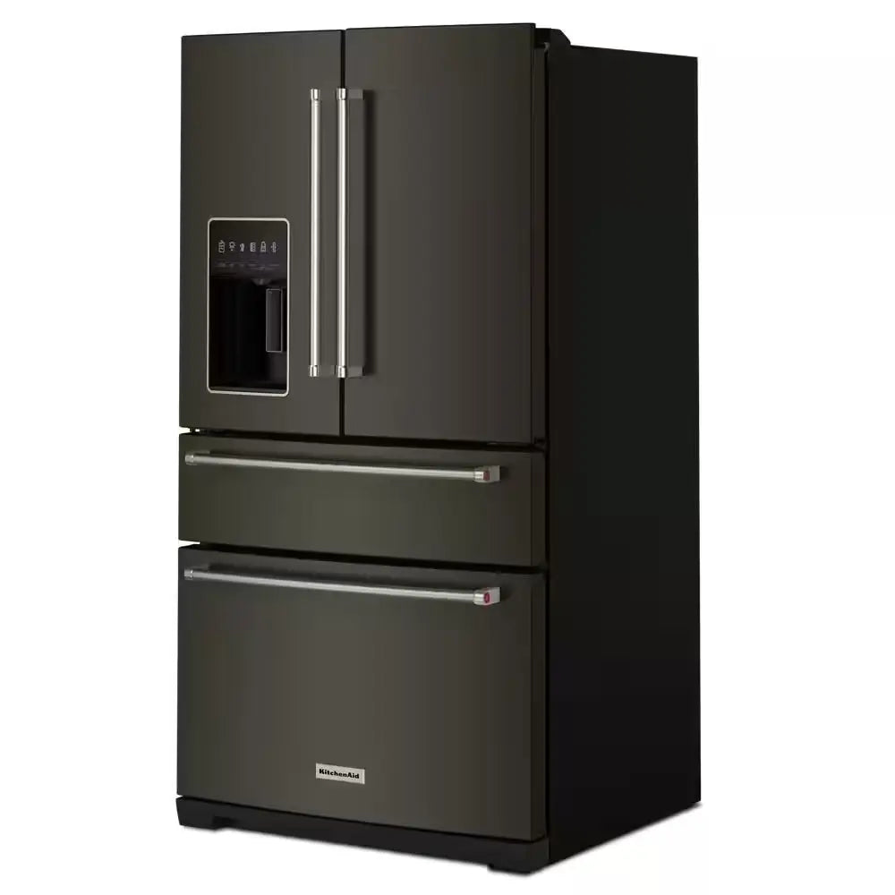 26.2 Cu. Ft. Standard Depth French Door Refrigerator in Black Stainless Steel with Platinum Interior | Fridge.com