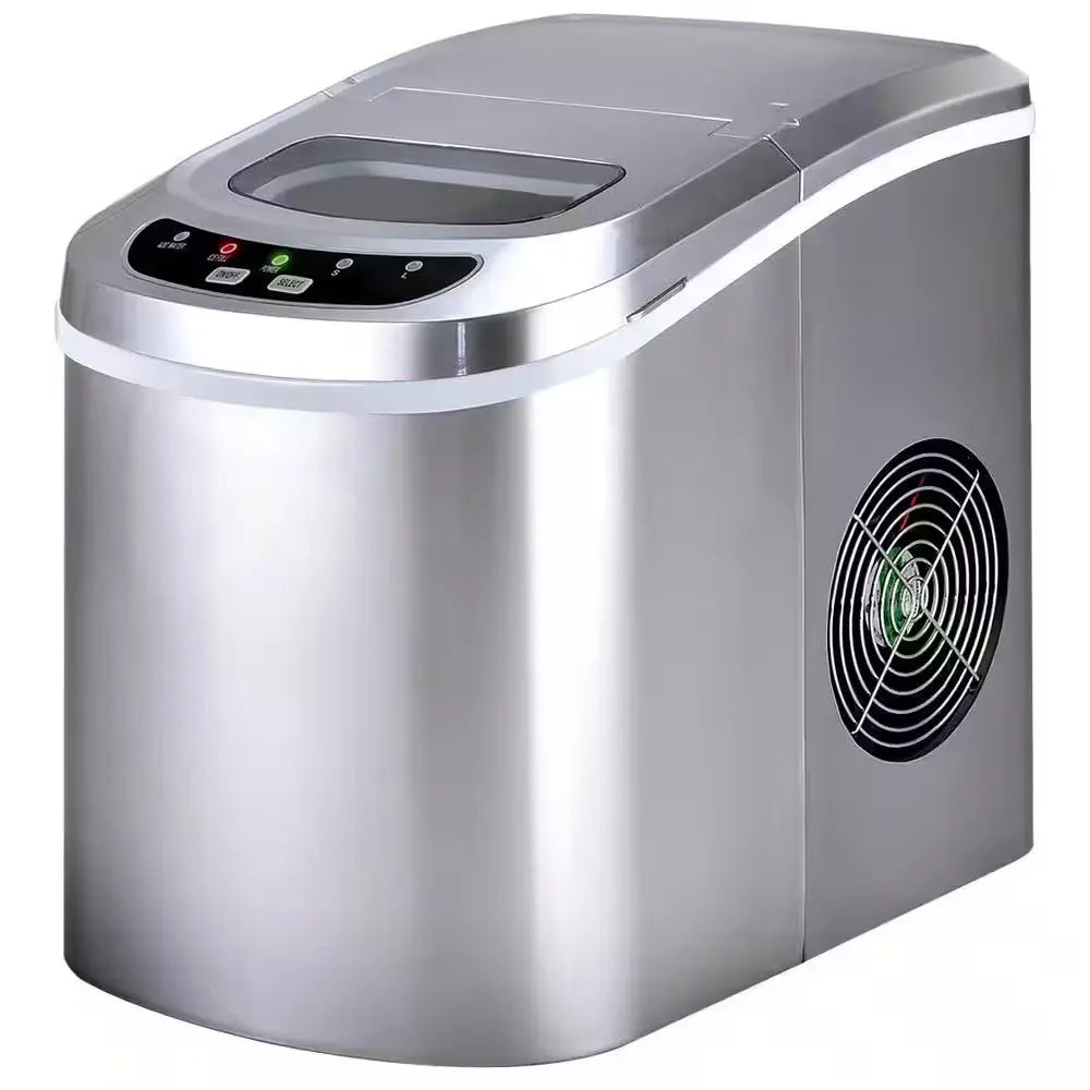 26.5 Lbs. Mini Portable Electric Ice Maker in Silver | Fridge.com