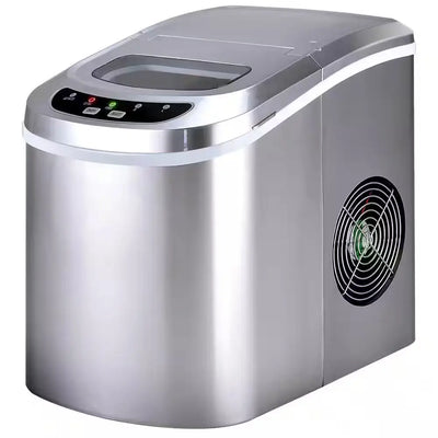 26.5 Lbs. Mini Portable Electric Ice Maker in Silver | Fridge.com