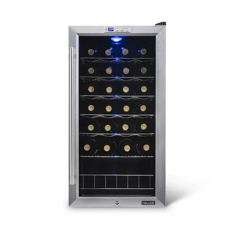 27 Bottle Compressor Wine Cooler, Stainless Steel | Fridge.com