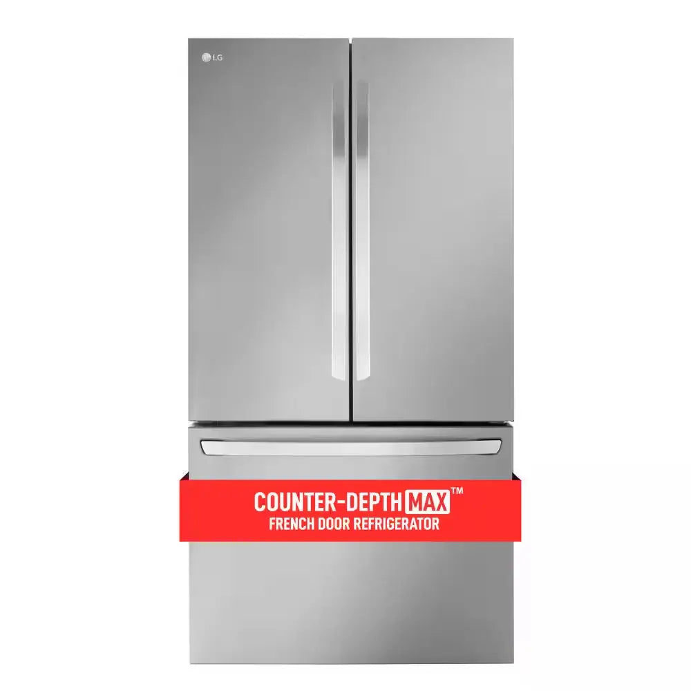 27 Cu. Ft. Smart Counter-Depth MAX French Door Refrigerator with Internal Water Dispenser in Printproof Stainless Steel | Fridge.com