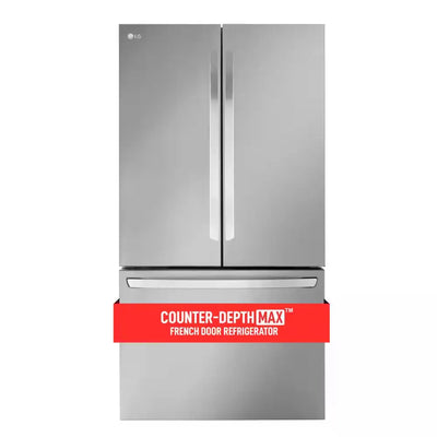 27 Cu. Ft. Smart Counter-Depth MAX French Door Refrigerator with Internal Water Dispenser in Printproof Stainless Steel | Fridge.com