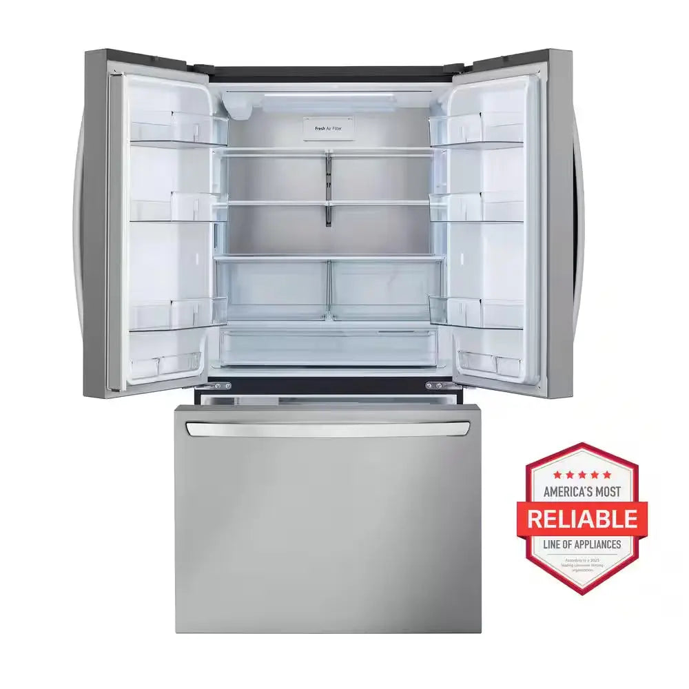 27 Cu. Ft. Smart Counter-Depth MAX French Door Refrigerator with Internal Water Dispenser in Printproof Stainless Steel | Fridge.com