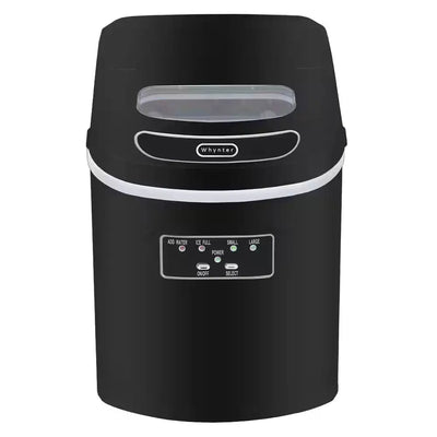 27 Lb. Compact Portable Ice Maker in Metallic Black | Fridge.com