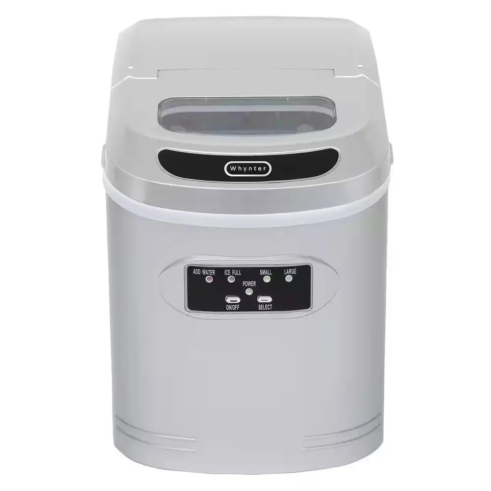 27 Lb. Compact Portable Ice Maker in Silver | Fridge.com