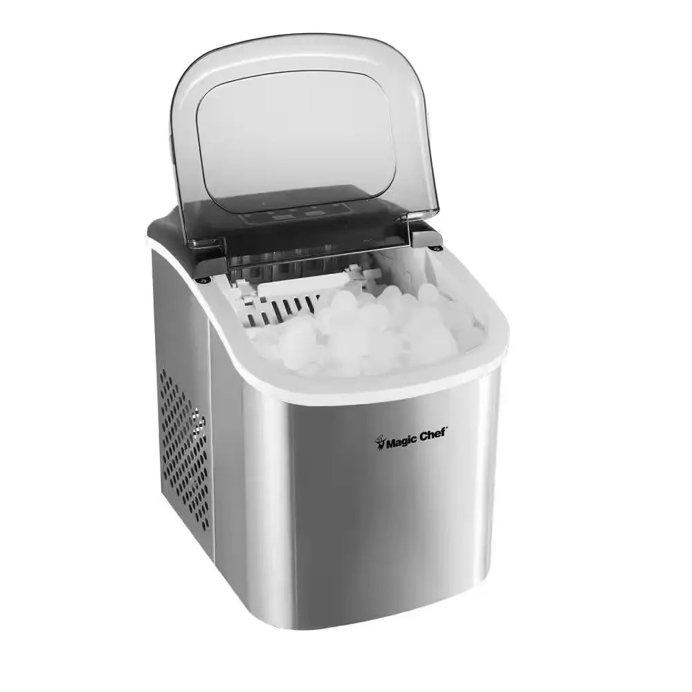 27 Lbs. Bullet Ice Countertop Ice Maker in Stainless Steel | Fridge.com