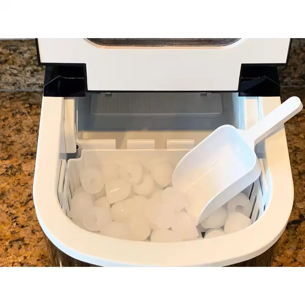 27 Lbs. Bullet Ice Countertop Ice Maker in Stainless Steel | Fridge.com