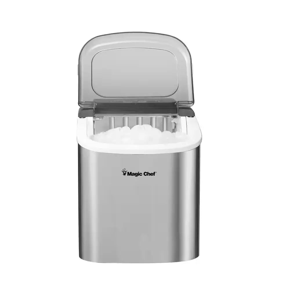 27 Lbs. Bullet Ice Countertop Ice Maker in Stainless Steel | Fridge.com