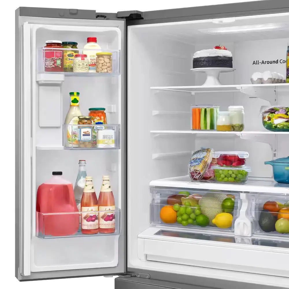 28 Cu. Ft. 3-Door French Door Refrigerator with Internal Water Dispenser in Fingerprint Resistant Stainless Steel | Fridge.com