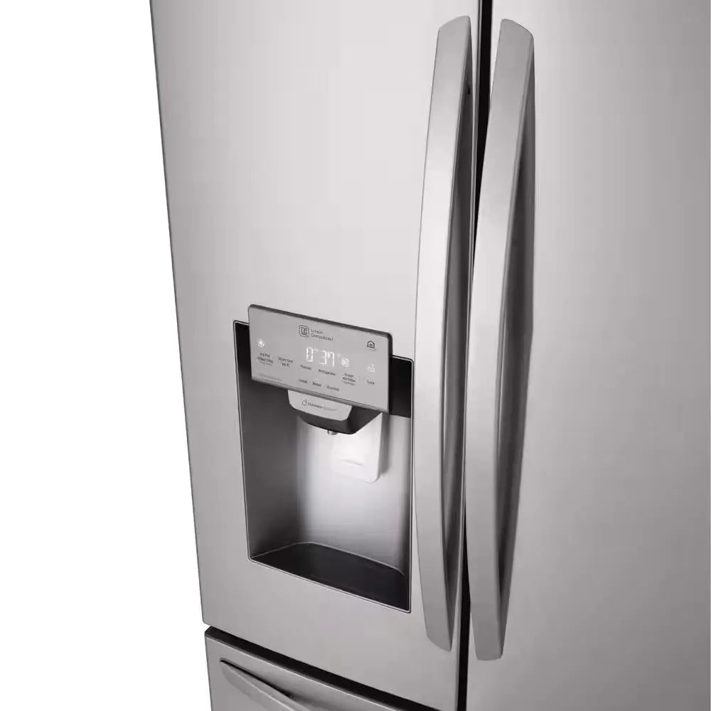 28 Cu. Ft. 4-Door French Door Smart Refrigerator with Ice and Water Dispenser in Printproof Stainless Steel | Fridge.com