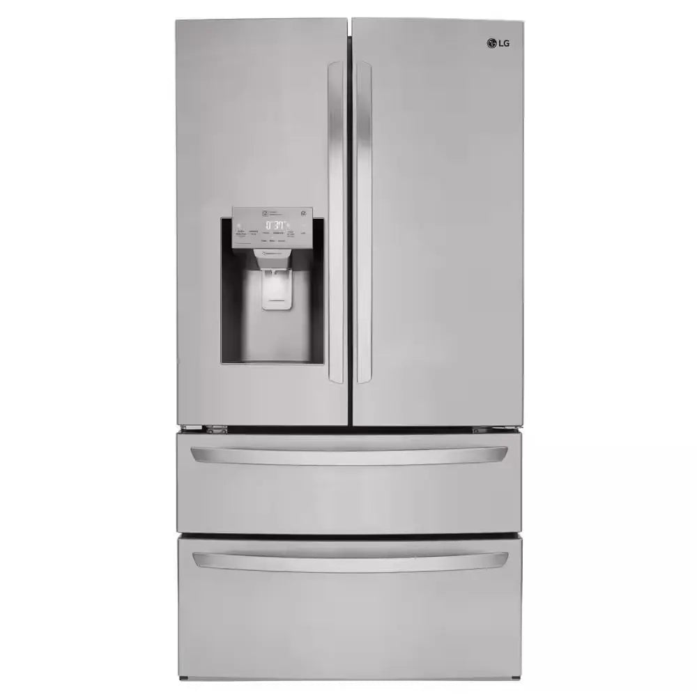 28 Cu. Ft. 4-Door French Door Smart Refrigerator with Ice and Water Dispenser in Printproof Stainless Steel | Fridge.com