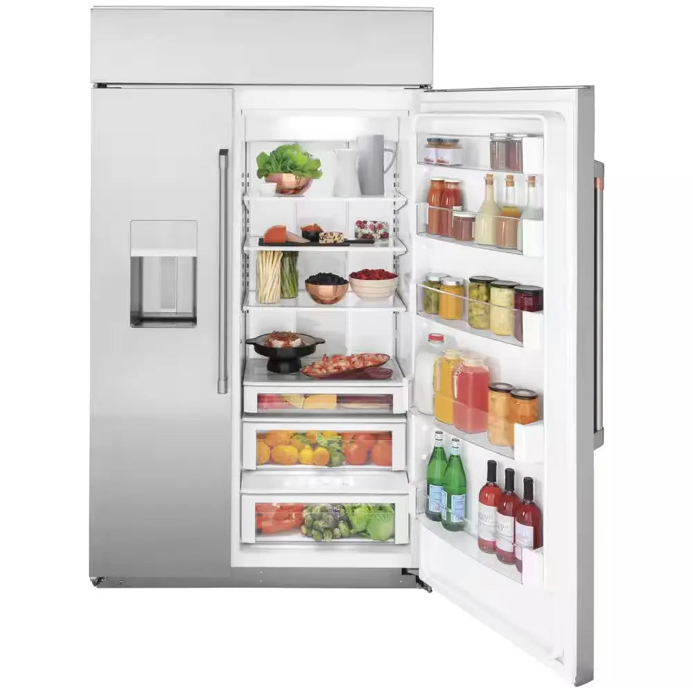 28.7 Cu. Ft. Smart Built-In Side by Side Refrigerator with Hands Free Autofill Dispenser in Stainless Steel | Fridge.com