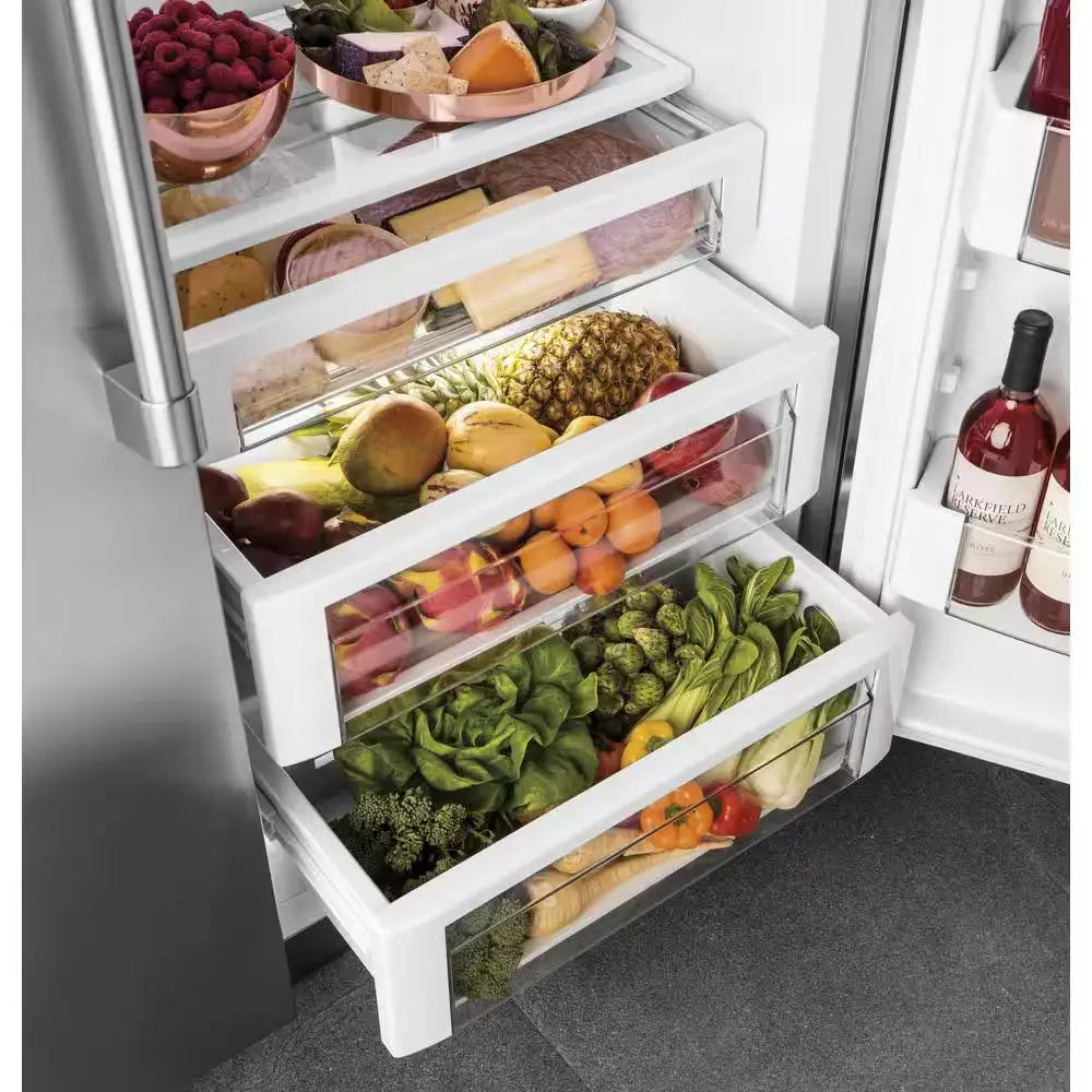 28.7 Cu. Ft. Smart Built-In Side by Side Refrigerator with Hands Free Autofill Dispenser in Stainless Steel | Fridge.com