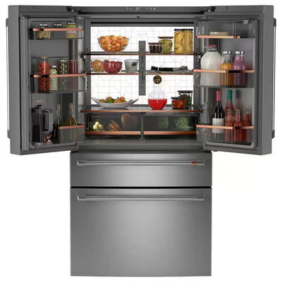 28.7 Cu. Ft. Smart Four Door French Door Refrigerator in Stainless Steel with Dual-Dispense Autofill Pitcher | Fridge.com