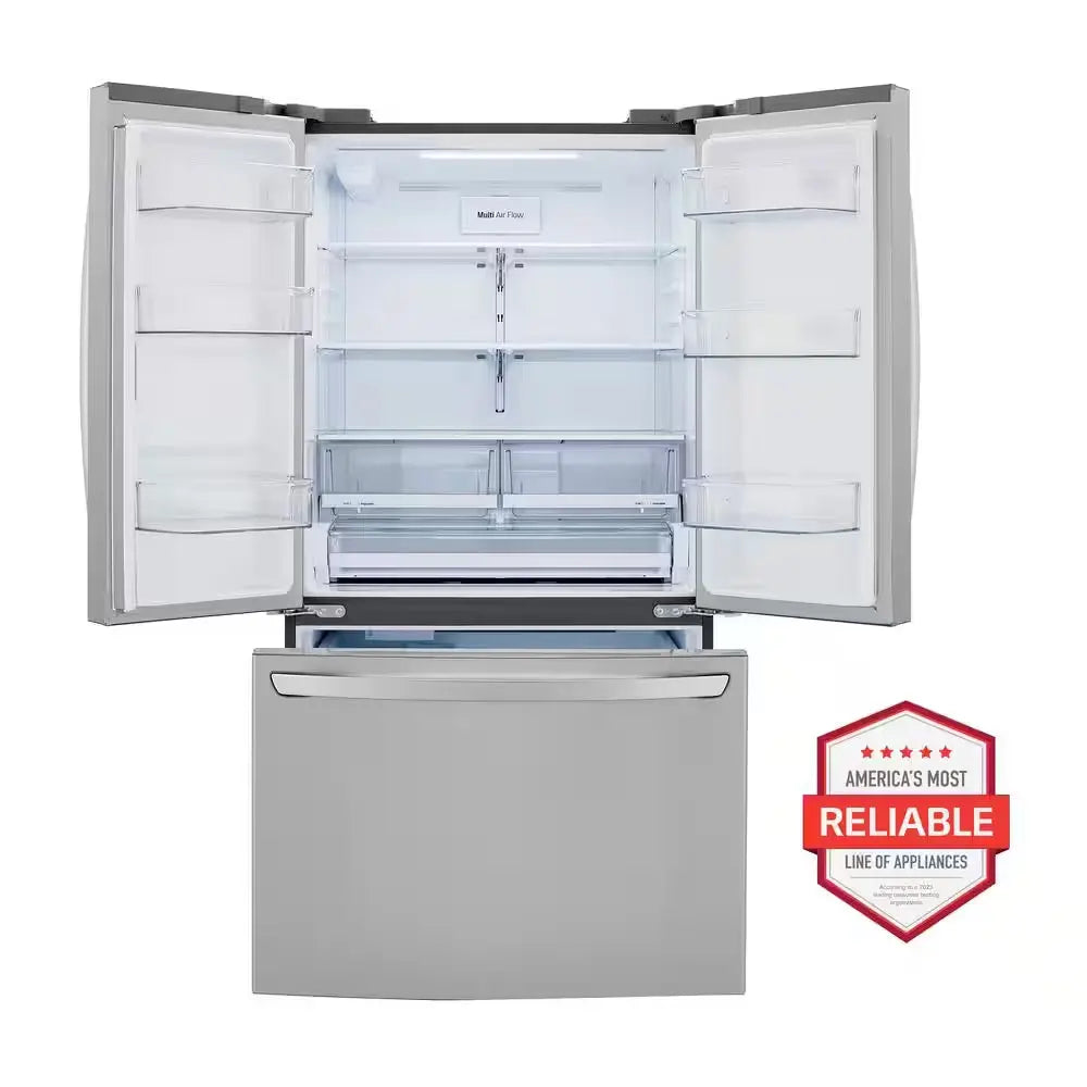 29 Cu. Ft. 3-Door French Door Refrigerator in Stainless Steel with Door Cooling+ and Internal Ice Dispenser | Fridge.com