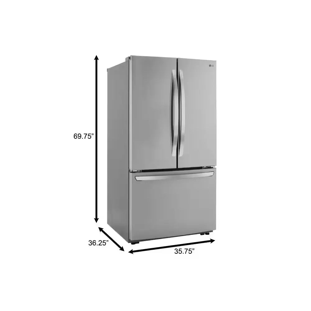 29 Cu. Ft. 3-Door French Door Refrigerator in Stainless Steel with Door Cooling+ and Internal Ice Dispenser | Fridge.com