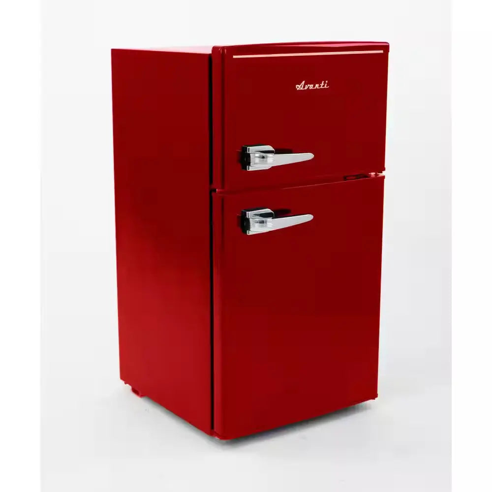 3.0 Cu. Ft. Retro 2 Door Mini Fridge in Red with Freezer | Fridge.com