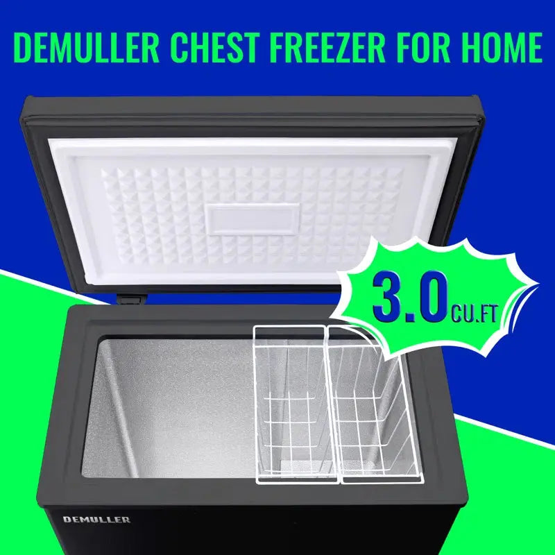 3.0 Cubic Feet Chest Freezer with Adjustable Temperature Controls | Fridge.com